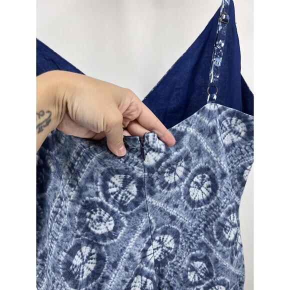 Lauren Ralph Lauren Patchwork 100% Linen Dress Women's 12 Mixed Print Western - Picture 8 of 11